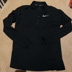 Nike Running Size L Men’s Dri-fit 1/4 Zip Jacket Black Athletic Top AQ7903-010